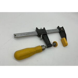 Columbian 42806 Bar Clamp Woodworking SumoGrip Handle Yellow Pads Steel Tool VTG